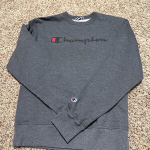 Champion Men's Dark Gray Crewneck Sweater